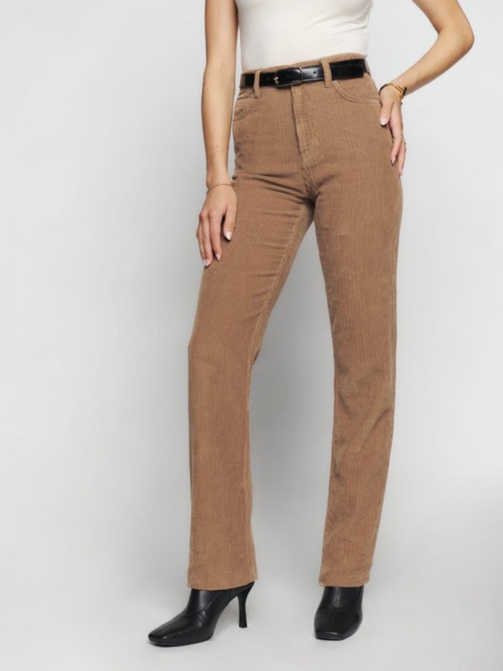 Reformation Cynthia Button Fly‎ High Rise Corduroy Pants Womens Size 27